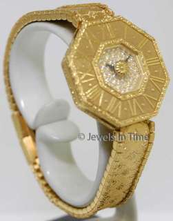 Buccellati Ladies Oktachron Diamonds 18K Gold Quartz  