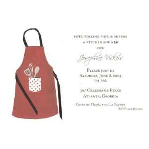  Stevie Streck Designs A609W Red Apron with Ribbon