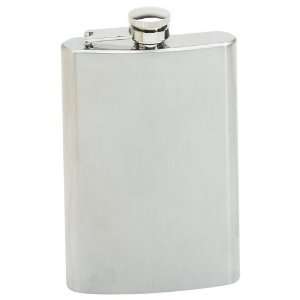  New Maxam 8oz Stainless Steel Hip Flask With Screw Down Cap 