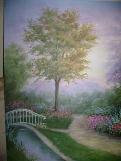 Jaffey Beautiful Large Oil Painting on Canvas Landscape Garden 