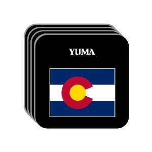  US State Flag   YUMA, Colorado (CO) Set of 4 Mini Mousepad 