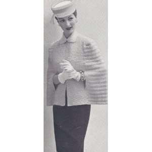 Vintage Knitting PATTERN to make   Cape Coat Jacket Sweater. NOT a 