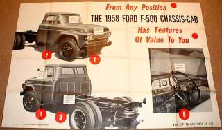 1958 Ford F500 Chassis Cab truck dealership display 5ft rare vintage 