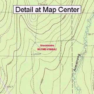  USGS Topographic Quadrangle Map   Stockholm, Maine (Folded 