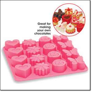 Cakes and/or Candy Silicone Baking Mold   Hearts   Flowers 