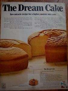 1970 DREAM WHIP Pound Cake Recipe Ad  