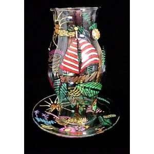  Caribbean Excitement Design   11 Inch Hurricane Shade and 