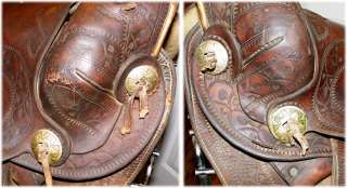 Vintage Antique Western Saddle, Hess & Hopkins? Collectible, Display 