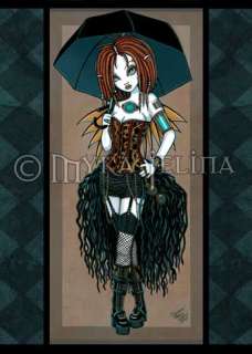 Steampunk Couture Cybergoth Fairy Art OOAK ACEO Samara  