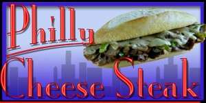 Concession Decal PHILLY CHEESE STEAK   12 W X 6 H  