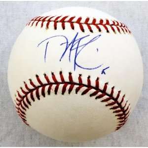  Dustin Pedroia Autographed Ball   Autographed Baseballs 