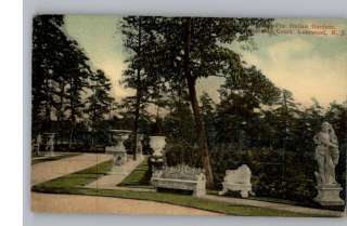 Old Postcard Italian GardensCourt Lakewood,New Jersey  