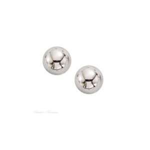  Sterling Silver Button Post Earrings 14mm Jewelry