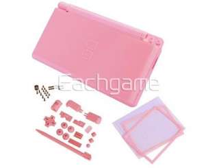 Pink Full Housing Case Shell Replacement For Nintendo DS Lite NDSL 