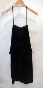 Black Halo Peplum Corset Dress Size Small  