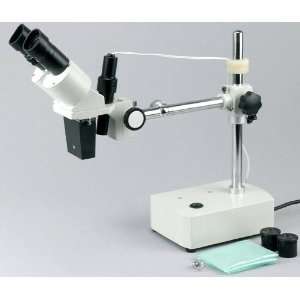 10X Stereo Binocular Microscope Boom Arm + Light  