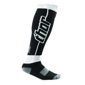  Thor Motocross MX Long Socks   Large/Black/White 