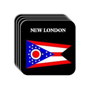 US State Flag   NEW LONDON, Ohio (OH) Set of 4 Mini Mousepad Coasters