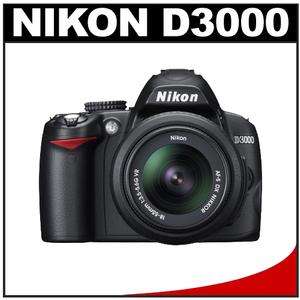 Nikon D3000 Digital SLR Camera Body & 18 55mm VR Lens 10.2MP USA 