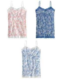 Aeropostale womens fitted lace floral print cami  