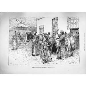    1889 EGYPTIAN DONKEYS CAIRO STREET PARIS EXHIBITION