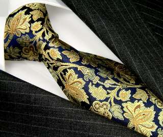 84212 LORENZO CANA Brand New Handmade Italian Silk Neck Tie Blue Gold 