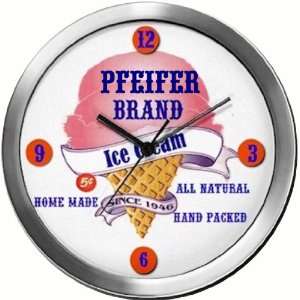 PFEIFER 14 Inch Ice Cream Metal Clock Quartz Movement  