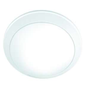 Lite Source LS 5312WHT Glow Pan Flush Mount Ceiling Lite, White with 
