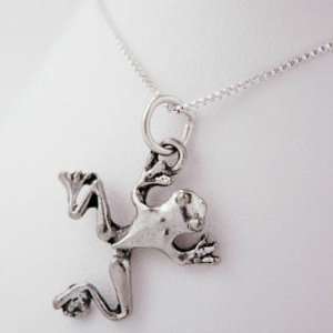  Silver Leaping Frog Charm Necklace Arts, Crafts & Sewing