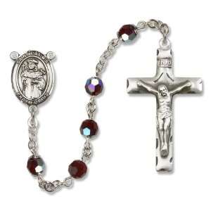  St. Casimir of Poland Garnet Rosary Jewelry