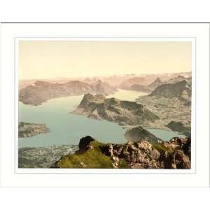 View over the Lake of Four Cantons Pilatus Switzerland, c. 1890s, (M 