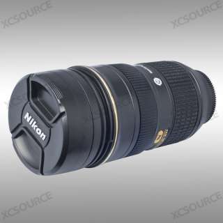 Nikon AF S Nikkor 24 70mm Lens f/2.8G ED Stainless Thermos Coffee Mug 