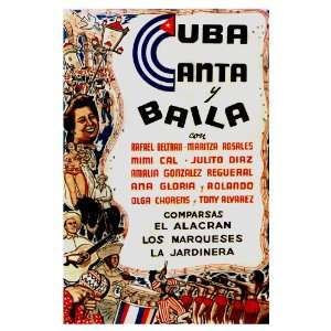 11x 14 Poster. Cuba sings & dance poster. Deccor with Unusual images 