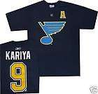 Paul Kariya St Louis Blues T Shirt jersey Medium A  