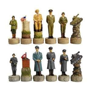  Large World War II Theme Chess Set Toys & Games