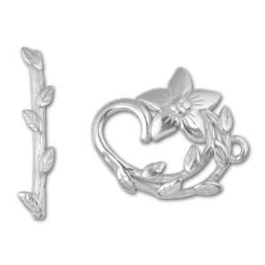  Silver Plated Pewter Star Shaped Flower Toggle Clasp Arts 