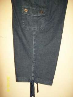   Size Comfort Waist & Fit Denim Cargo Capri Jeans Spy 20W NWT  