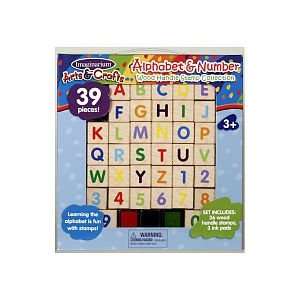    Alphabet & Number Wood Handle Stamp Collection Toys & Games