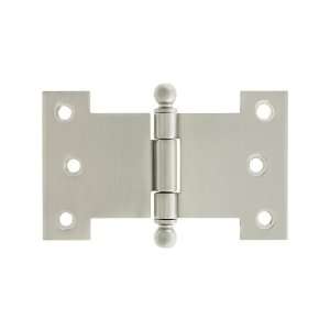   by 2 1/2 Solid Brass Parliament Hinge With Ball Tips in Satin Nickel