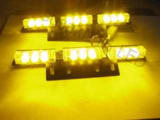 LED Emergency Car Truck 2 x 9 Strobe Light Amber  