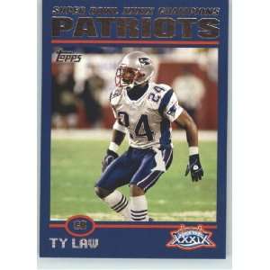  2005 Patriots Topps Super Bowl XXXIX Champions # 15 Ty Law 