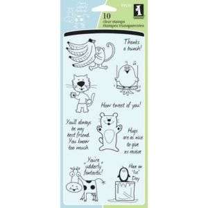 FRIENDLY CHARACTERS Clear Stamps 99510 Inkadinkado S/10  