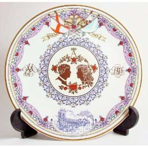  Caverswall plate commemorating marriage of HRH Prince 