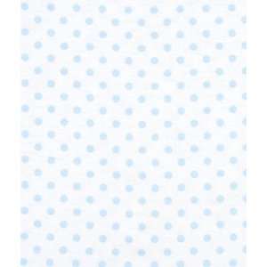  White/Blue Dots Flannel Fabric Arts, Crafts & Sewing