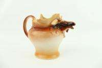   Czech Ceramic Porcelain Moose Head Creamer Pitcher Brown  