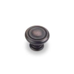   117 DBAC Bremen Button 1 1/4 Round Knob   Dark Brushed Antique Copper