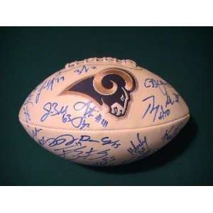  2010 ST LOUIS RAMS TEAM SIGNED AUTO AUTOGRAPHED LOGO FOOTBALL 