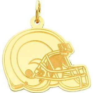  14K Gold NFL St. Louis Rams Football Helmet Charm Sports 