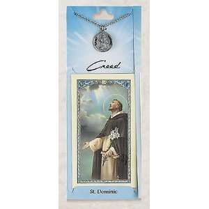 St. Christopher Pewter Patron Saint Medal Necklace Pendant with 
