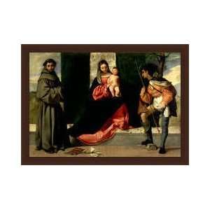 Virgin And Child With St Anthony Of Padua And St Rocco Framed Giclee 